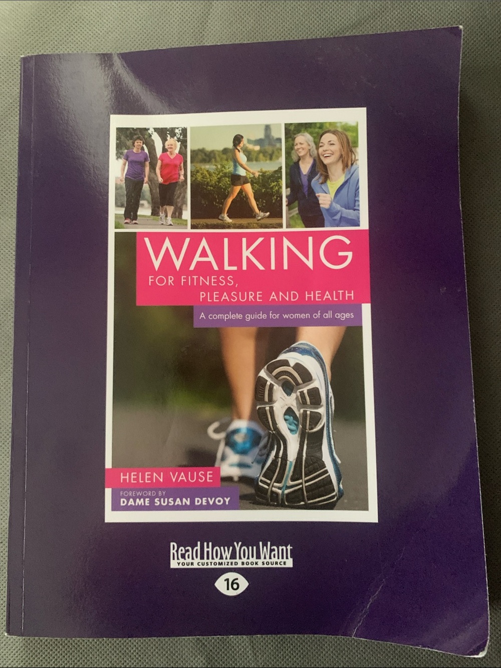 Large print book -Walking for Fitness, Pleasure and Health -